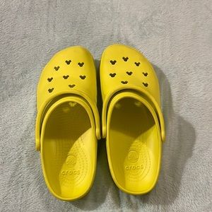 Yellow Mickey Mouse crocs